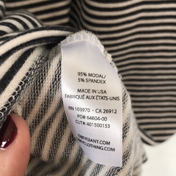 Obey striped SOFTEST mini t shirt dress blue/white - Picture 5 of 5